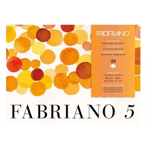BLOC FABRIANO 5 300gr. 31x23 20 FULLS