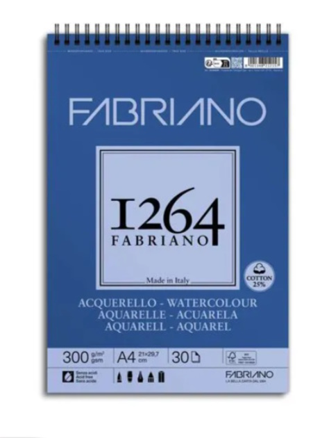 BLOC AQUAREL·LA FABRIANO 1264 300gr. A4 30 FULLS