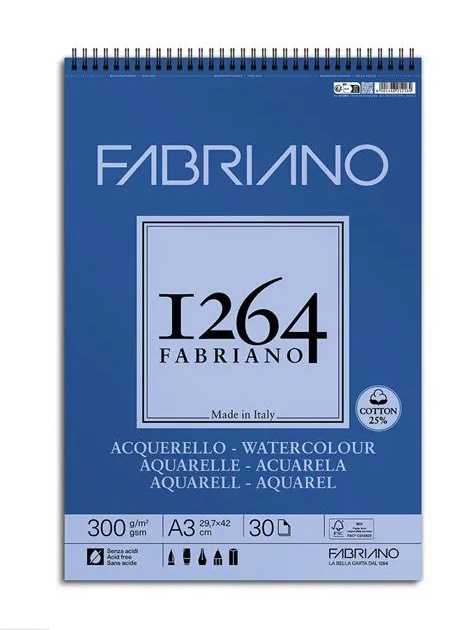 BLOC AQUAREL·LA FABRIANO 1264 300gr. A3 30 FULLS