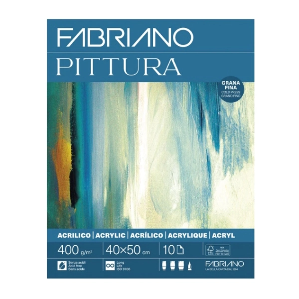 BLOC FABRIANO PITTURA 400gr.50x40 10 FULLS