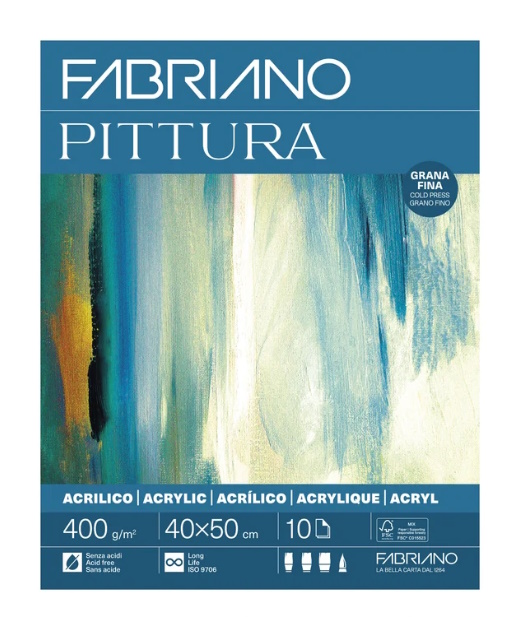 BLOC FABRIANO PITTURA 400gr.50x40 10 FULLS